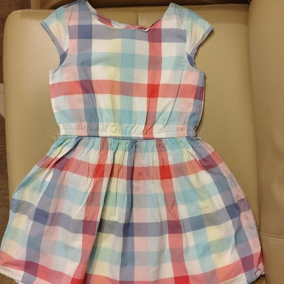GAP KIDS MADRAS DRESS SIZE M - Picture 1 of 3